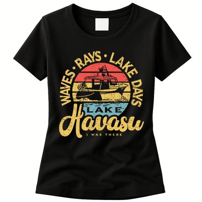 Lake Havasu Arizona Boat Sandbar Party Summer Vacation Womens T-Shirt