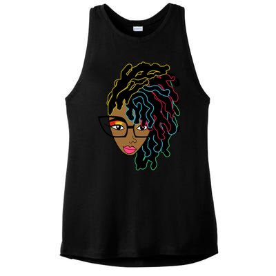 Locd Hair African American Black Pride Gift Ladies PosiCharge Tri-Blend Wicking Tank