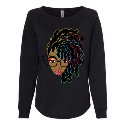 Locd Hair African American Black Pride Gift Womens California Wash Sweatshirt