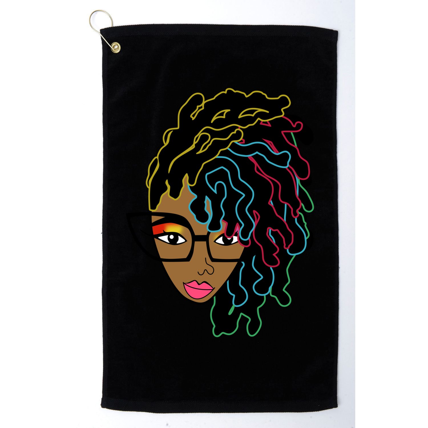 Locd Hair African American Black Pride Gift Golf Towel