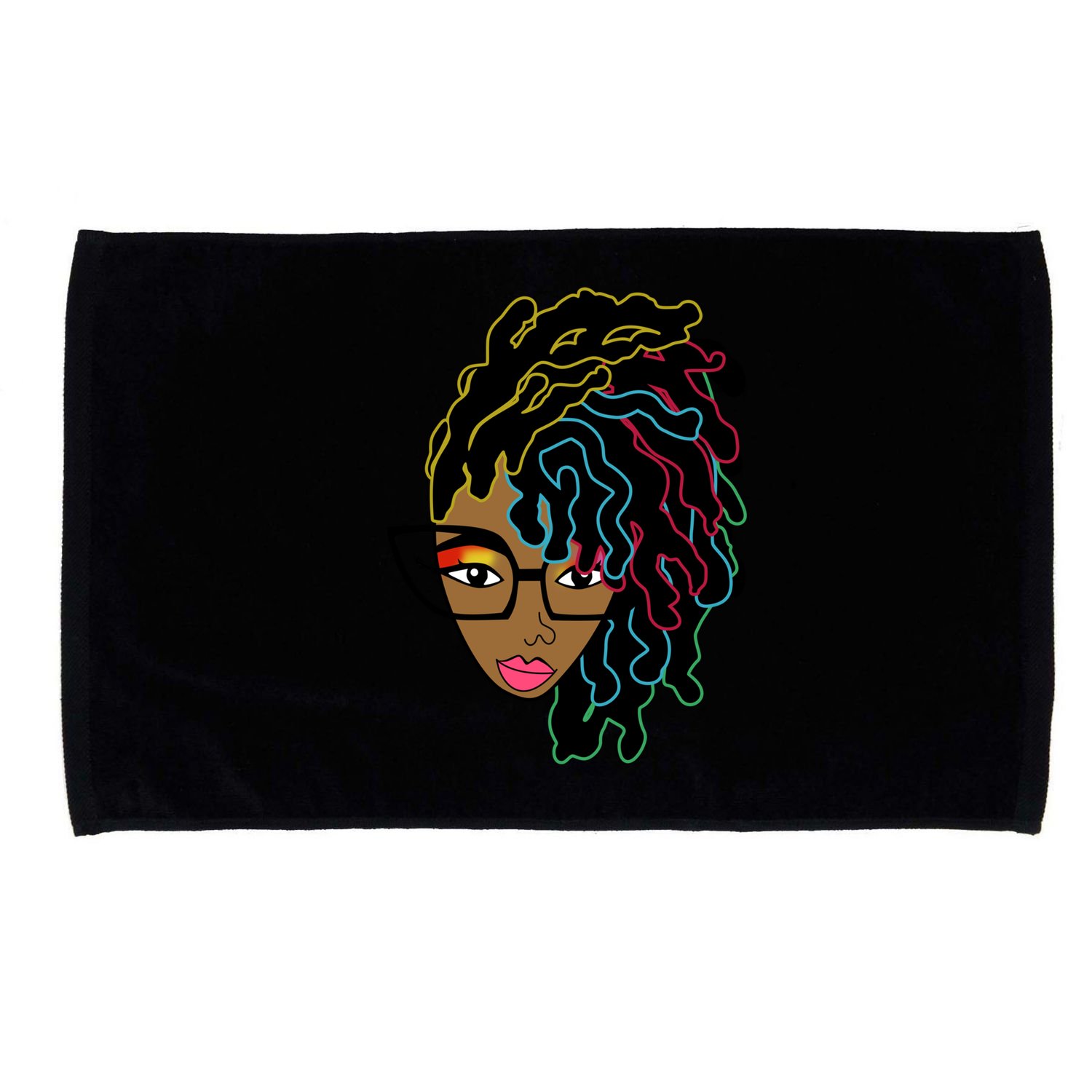 Locd Hair African American Black Pride Gift Microfiber Hand Towel