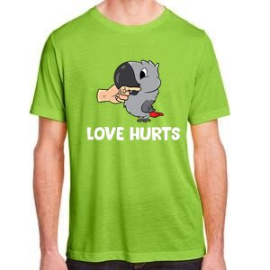 Love Hurts African Grey Parrot Love African Grey Parrots Meaningful Gift Adult ChromaSoft Performance T-Shirt