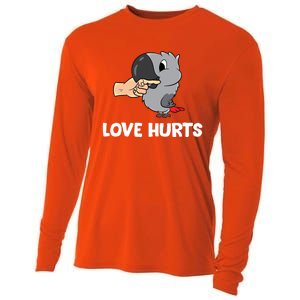 Love Hurts African Grey Parrot Love African Grey Parrots Meaningful Gift Cooling Performance Long Sleeve Crew