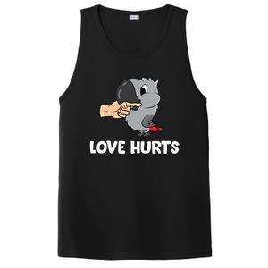 Love Hurts African Grey Parrot Love African Grey Parrots Meaningful Gift PosiCharge Competitor Tank