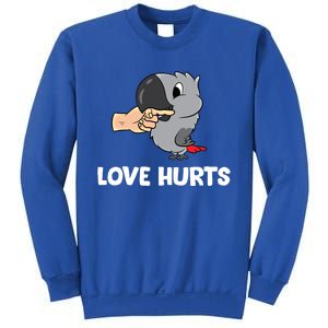 Love Hurts African Grey Parrot Love African Grey Parrots Meaningful Gift Sweatshirt