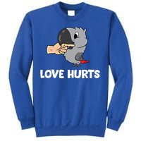 Love Hurts African Grey Parrot Love African Grey Parrots Meaningful Gift Sweatshirt