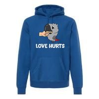 Love Hurts African Grey Parrot Love African Grey Parrots Meaningful Gift Premium Hoodie