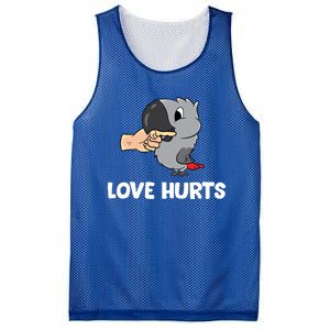 Love Hurts African Grey Parrot Love African Grey Parrots Meaningful Gift Mesh Reversible Basketball Jersey Tank