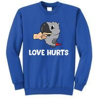 Love Hurts African Grey Parrot Love African Grey Parrots Meaningful Gift Tall Sweatshirt