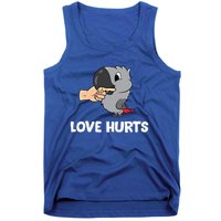 Love Hurts African Grey Parrot Love African Grey Parrots Meaningful Gift Tank Top