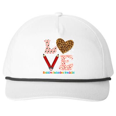 Love Heart Assistive Technology Specialist Valentines Day Gift Snapback Five-Panel Rope Hat