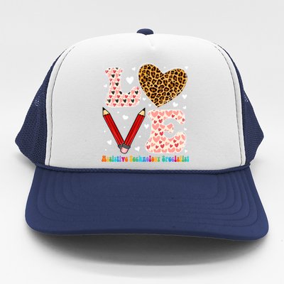 Love Heart Assistive Technology Specialist Valentines Day Gift Trucker Hat