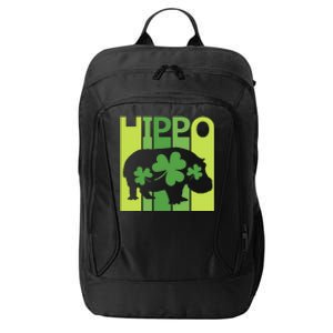 Lucky Hippo Animal St Patrick's Day Irish Gift City Backpack