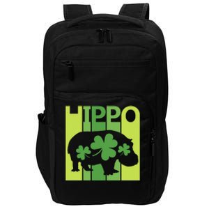 Lucky Hippo Animal St Patrick's Day Irish Gift Impact Tech Backpack