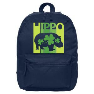 Lucky Hippo Animal St Patrick's Day Irish Gift 16 in Basic Backpack