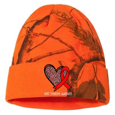 Leopard Heart Apert Syndrome Awareness Red Ribbon Kati Licensed 12" Camo Beanie