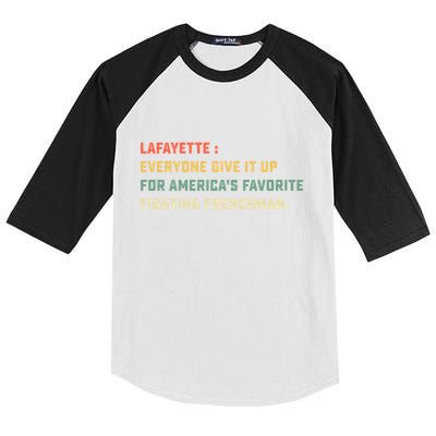 Lafayette Hamilton America Favorite Fighting French Gift Kids Colorblock Raglan Jersey