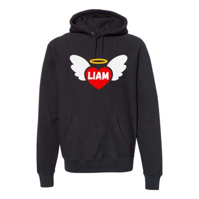 Liam Heart Angel Wings Love Premium Hoodie