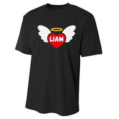 Liam Heart Angel Wings Love Performance Sprint T-Shirt