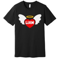 Liam Heart Angel Wings Love Premium T-Shirt