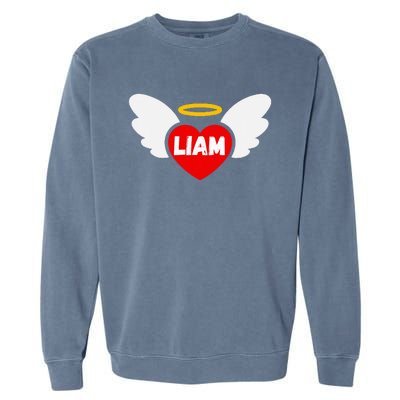 Liam Heart Angel Wings Love Garment-Dyed Sweatshirt