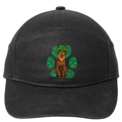 Leprechaun Havana Brown St Patricks Day Shamrock Paw Gift 7-Panel Snapback Hat