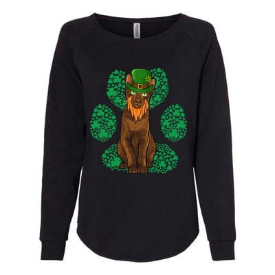 Leprechaun Havana Brown St Patricks Day Shamrock Paw Gift Womens California Wash Sweatshirt