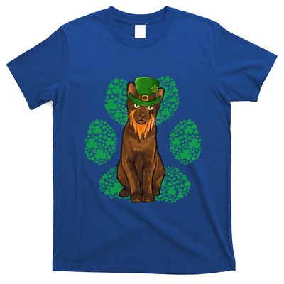 Leprechaun Havana Brown St Patricks Day Shamrock Paw Gift T-Shirt