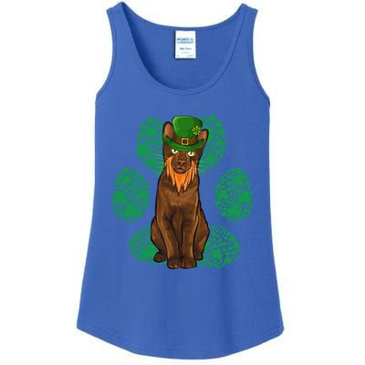 Leprechaun Havana Brown St Patricks Day Shamrock Paw Gift Ladies Essential Tank