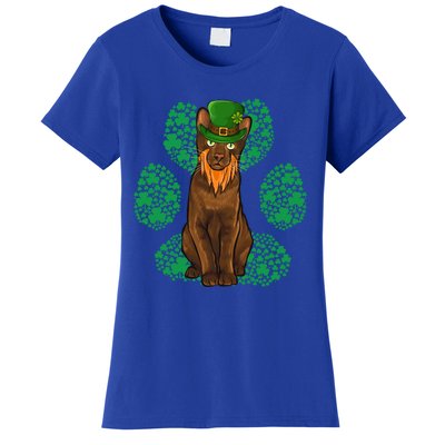 Leprechaun Havana Brown St Patricks Day Shamrock Paw Gift Women's T-Shirt