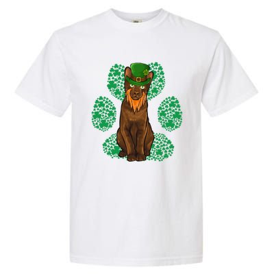 Leprechaun Havana Brown St Patricks Day Shamrock Paw Gift Garment-Dyed Heavyweight T-Shirt