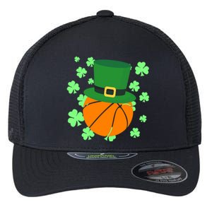 Leprechaun Hat Basketball St Patricks Day Meaningful Gift Flexfit Unipanel Trucker Cap