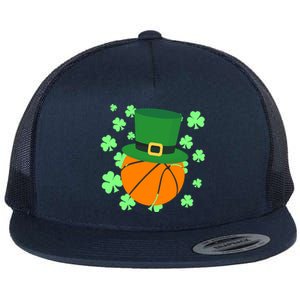 Leprechaun Hat Basketball St Patricks Day Meaningful Gift Flat Bill Trucker Hat