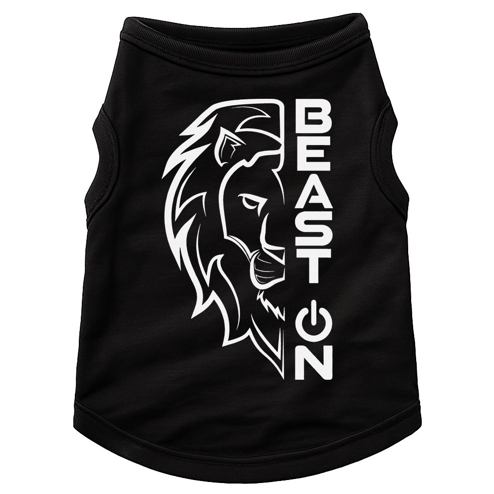 Lion Head Beast On Gym Workout Bodybuilding Fitness Training  Doggie Tank