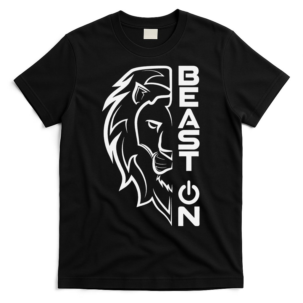 Lion Head Beast On Gym Workout Bodybuilding Fitness Training  T-Shirt