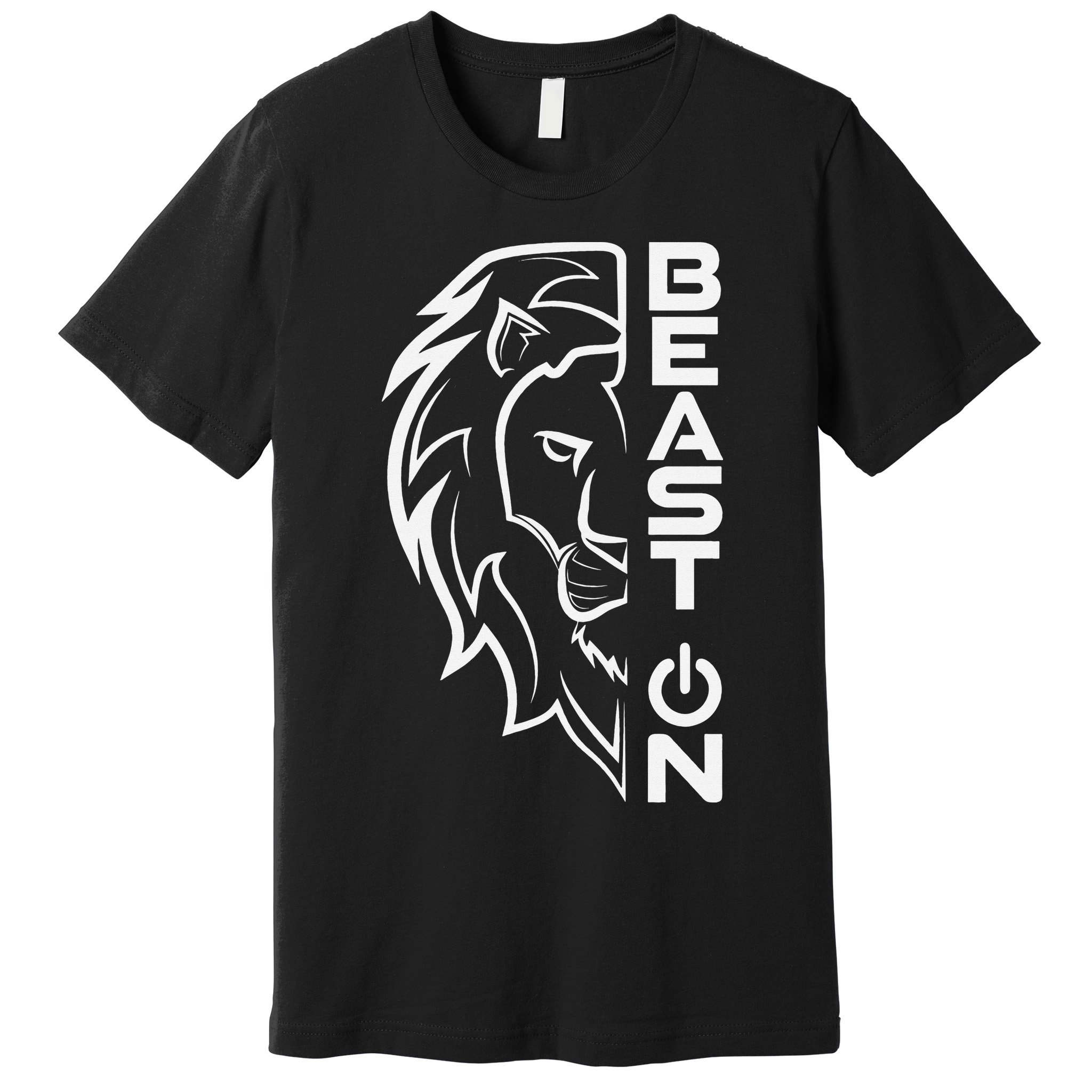 Lion Head Beast On Gym Workout Bodybuilding Fitness Training  Premium T-Shirt