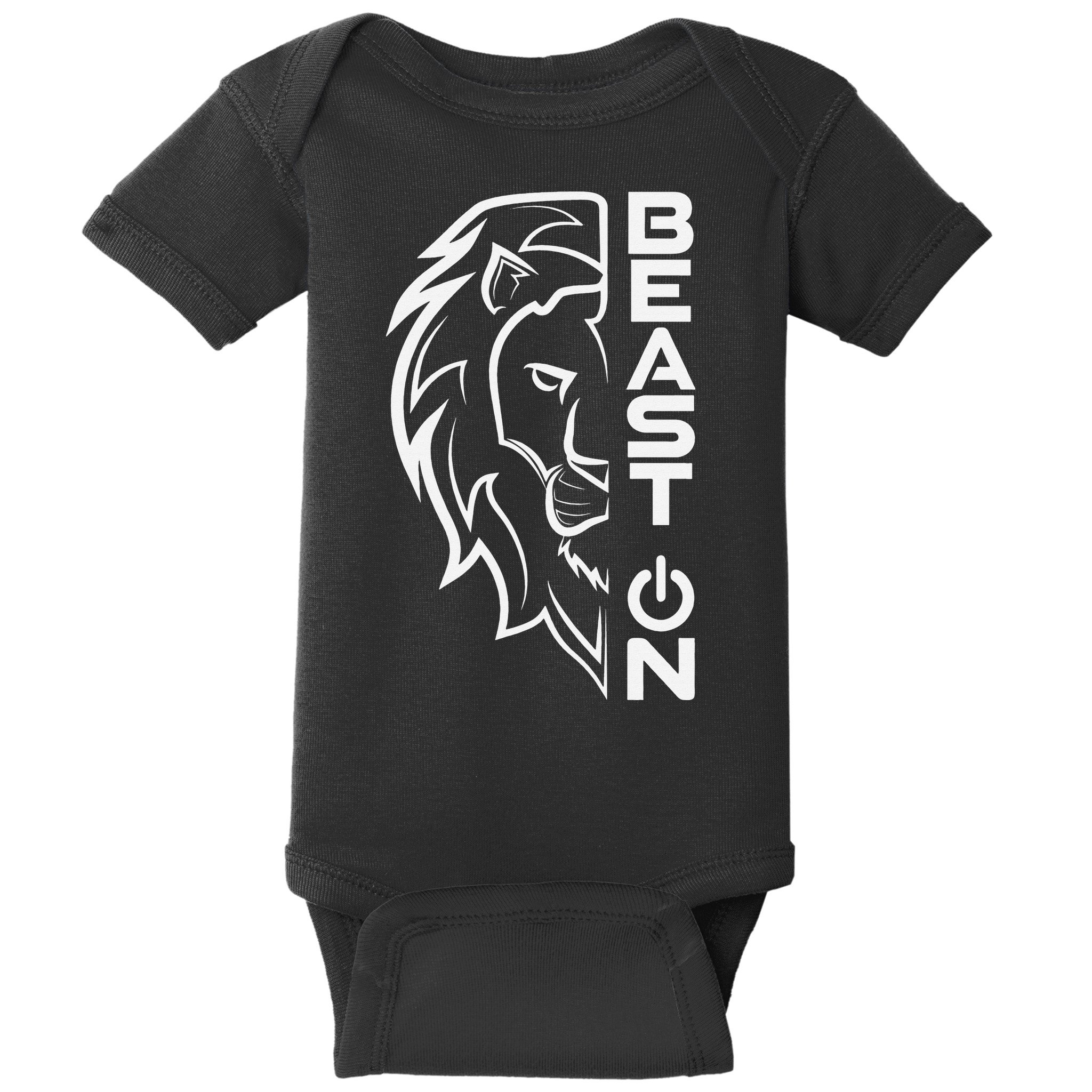 Lion Head Beast On Gym Workout Bodybuilding Fitness Training  Baby Bodysuit
