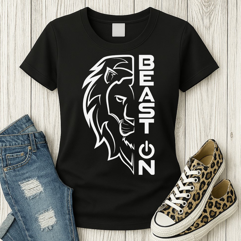 Lion Head Beast On Gym Workout Bodybuilding Fitness Training  Womens T-Shirt