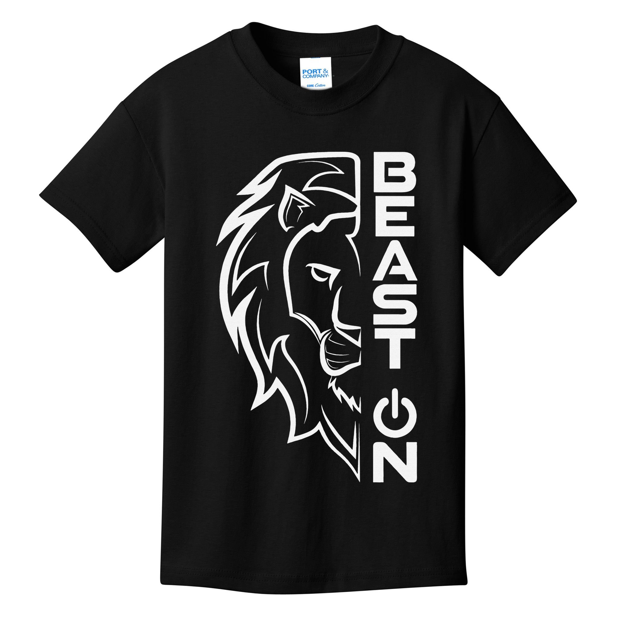 Lion Head Beast On Gym Workout Bodybuilding Fitness Training  Kids T-Shirt