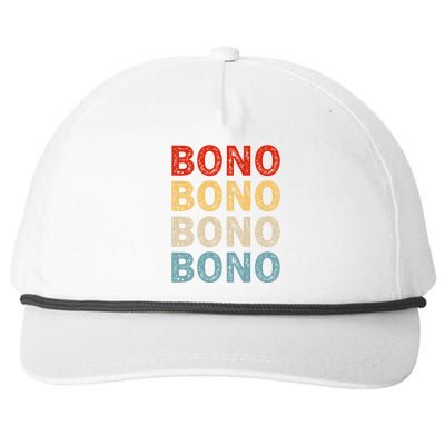 Love Heart Bono Grunge Vintage Style Black Bono Snapback Five-Panel Rope Hat