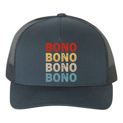 Love Heart Bono Grunge Vintage Style Black Bono Yupoong Adult 5-Panel Trucker Hat