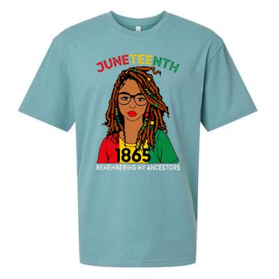 Locd Hair Black Remebering My Ancestors Juneteenth Sueded Cloud Jersey T-Shirt