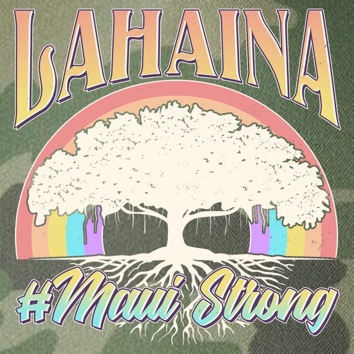 Lahaina Hawaii Banyan Tree #Maui Strong Legacy Tie Dye Trucker Hat
