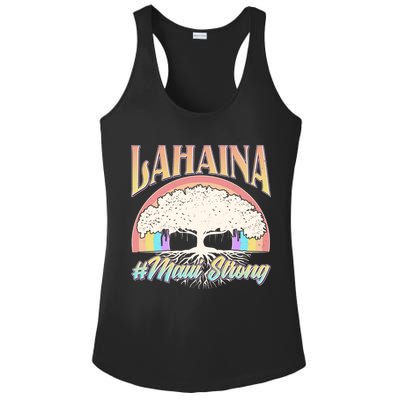 Lahaina Hawaii Banyan Tree #Maui Strong Ladies PosiCharge Competitor Racerback Tank