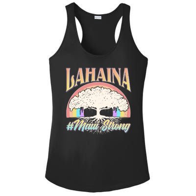 Lahaina Hawaii Banyan Tree #Maui Strong Ladies PosiCharge Competitor Racerback Tank