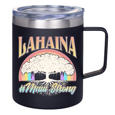 Lahaina Hawaii Banyan Tree #Maui Strong 12oz Stainless Steel Coffee Mug
