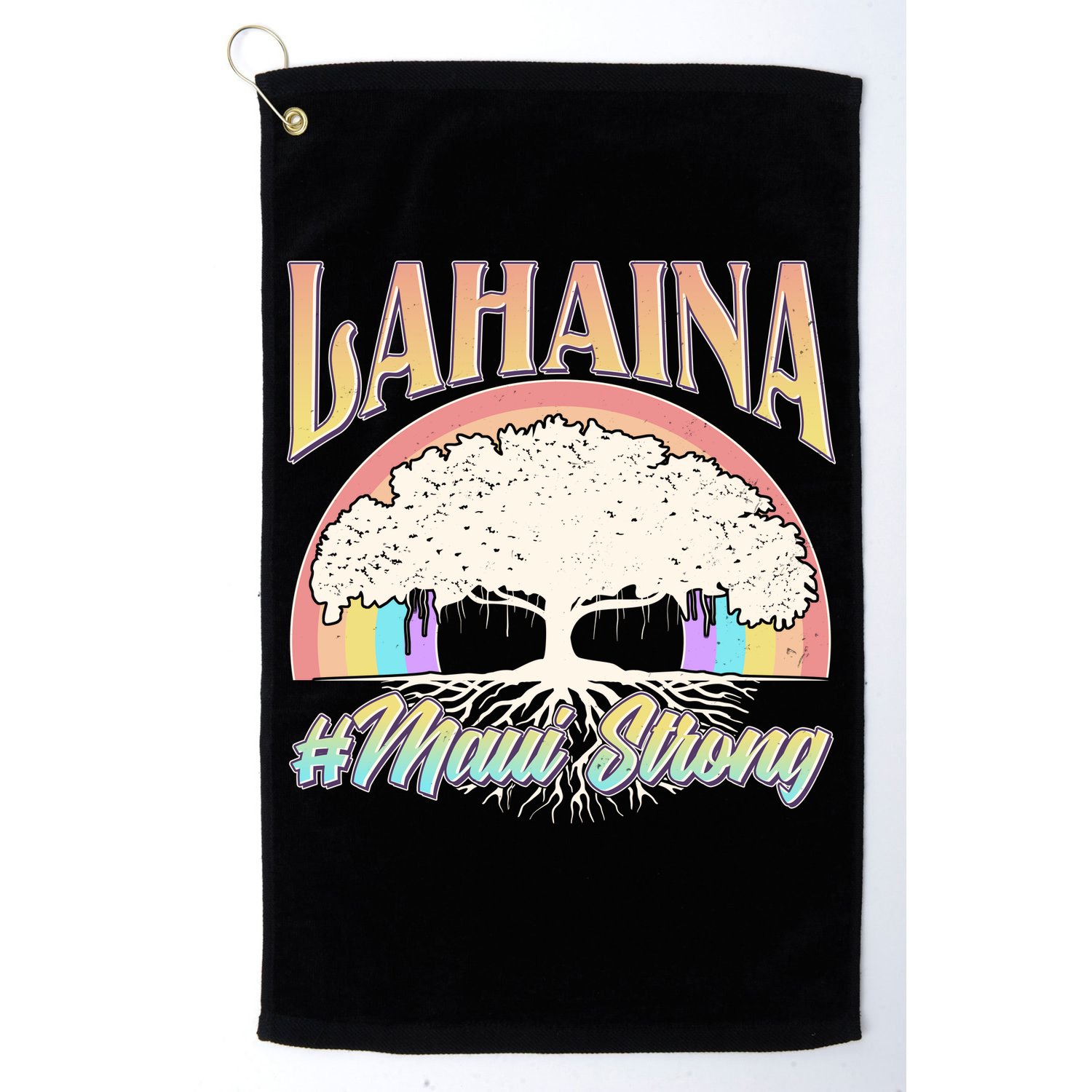 Lahaina Hawaii Banyan Tree #Maui Strong Golf Towel