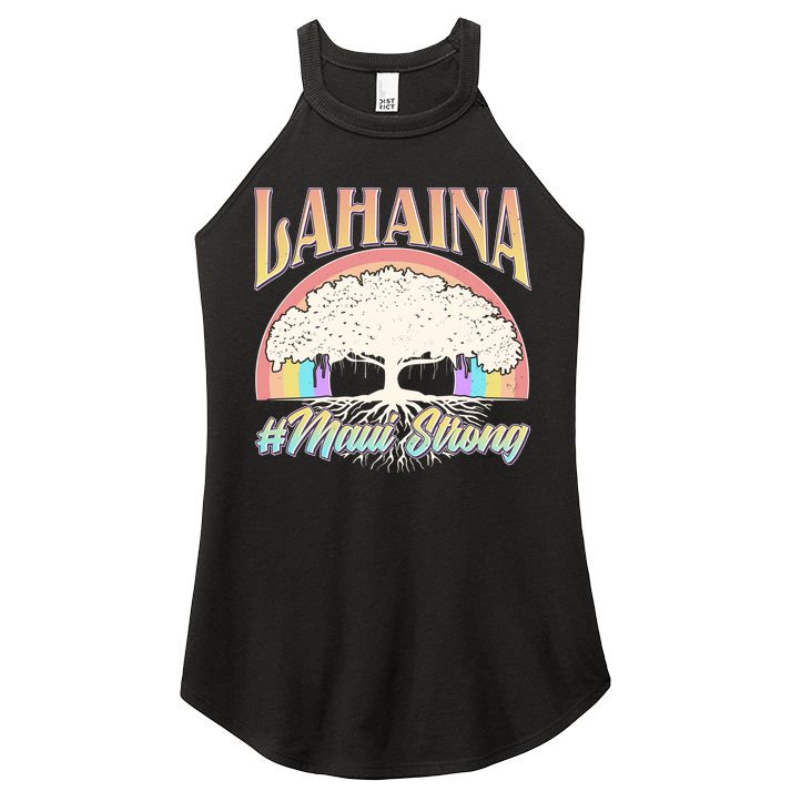 Lahaina Hawaii Banyan Tree #Maui Strong Women's Perfect Tri Rocker Tank