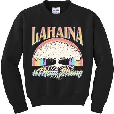 Lahaina Hawaii Banyan Tree #Maui Strong Kids Sweatshirt