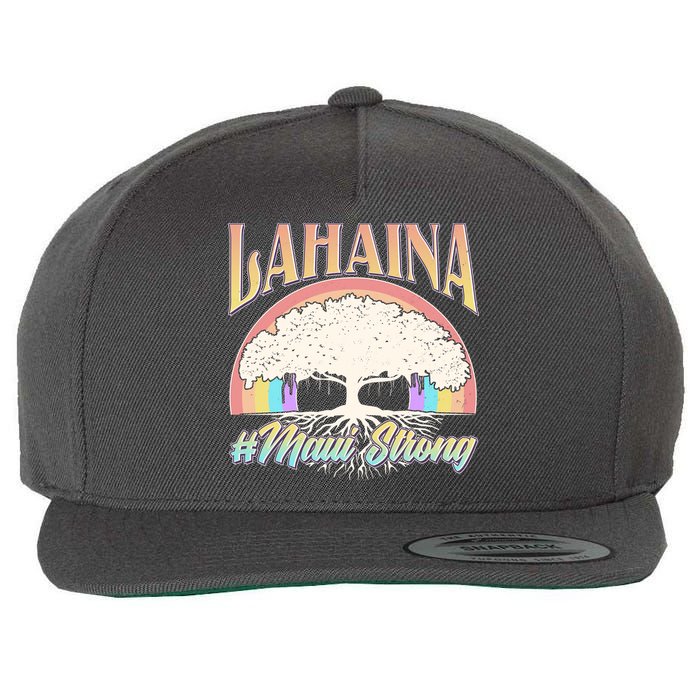 Lahaina Hawaii Banyan Tree #Maui Strong Wool Snapback Cap